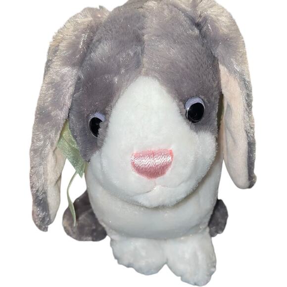 Wild Republic 13" Bunny Rabbit Plush Lop Ear Stuffed Animal Gray Nursery Gift - Picture 9 of 13